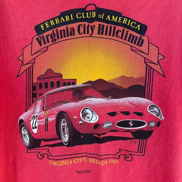 Vintage 1989 Ferrari Club of America Virginia City Tee Shirt Size XXl - Picture 2 of 16